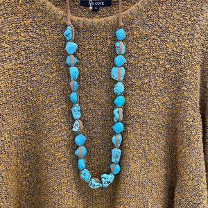 NWOT Chico's Faux Turq Statement Necklace
